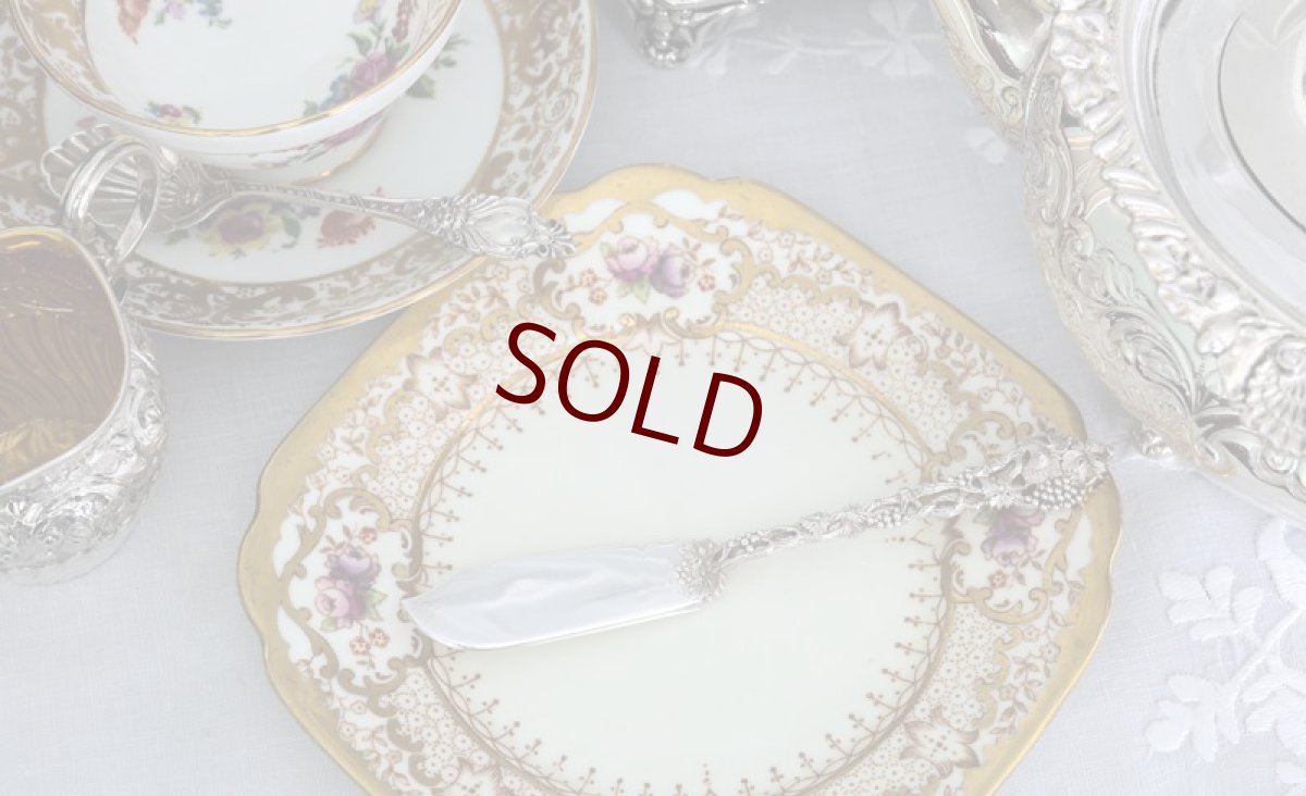 画像4: 純銀製（925）　1971年　手作り　ピアスド　葡萄と蔓のバターナイフ (4)