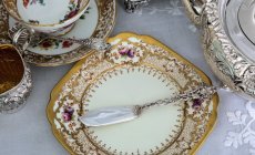 画像4: 純銀製（925）　1971年　手作り　ピアスド　葡萄と蔓のバターナイフ (4)