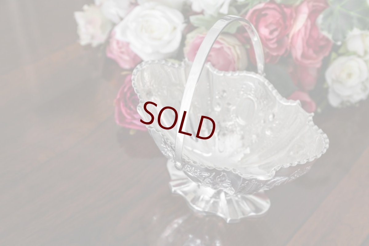 画像6: ヴィクトリア時代後期　ハンドチェイス　お花のシュガーバスケット (6)