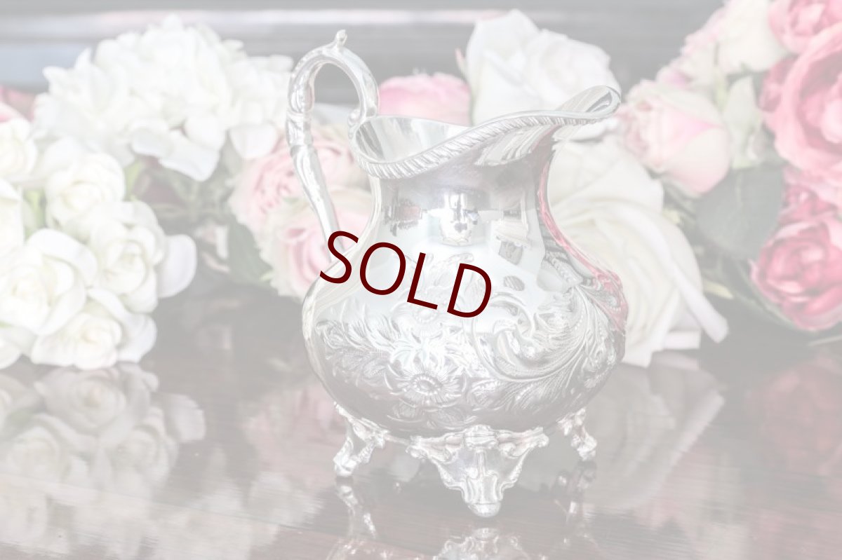 画像12: シルバープレート製　　ヴィクトリアンロココ風　小鳥の摘み　ティーセット (12)