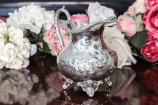 画像12: シルバープレート製　　ヴィクトリアンロココ風　小鳥の摘み　ティーセット (12)