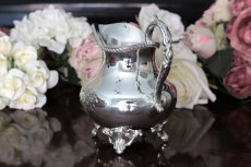 画像11: シルバープレート製　　ヴィクトリアンロココ風　小鳥の摘み　ティーセット (11)