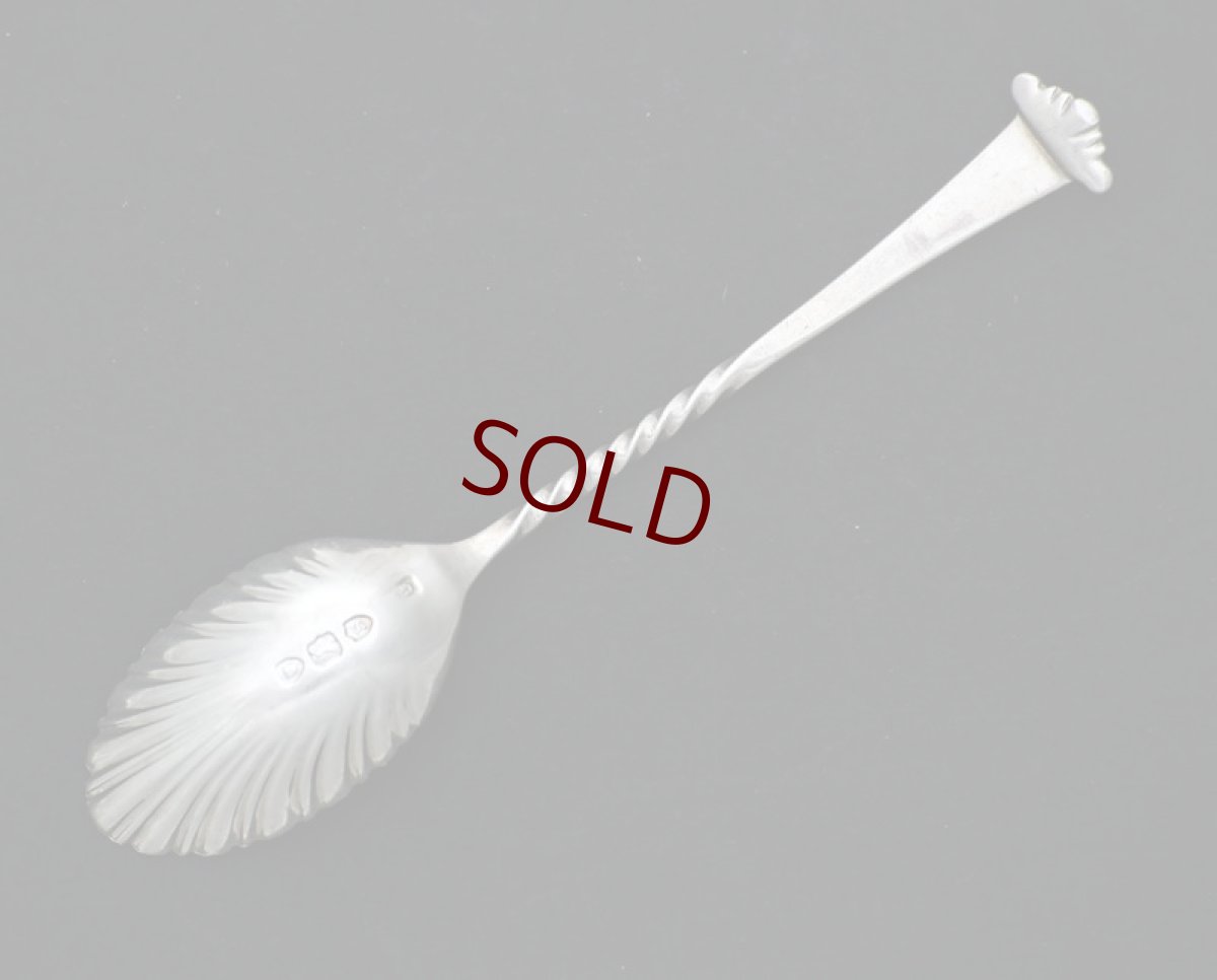 画像4: 純銀製（925）1890年 　貝のシェイプのスプーン5本セット (4)