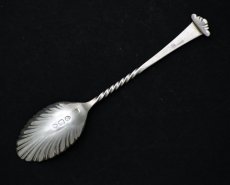 画像4: 純銀製（925）1890年 　貝のシェイプのスプーン5本セット (4)