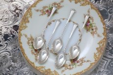 画像5: 純銀製（925）1890年 　貝のシェイプのスプーン5本セット (5)
