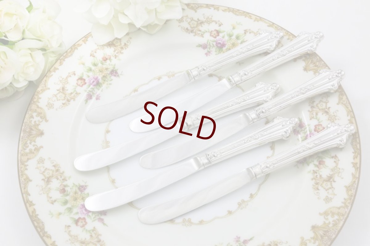 画像4: 純銀（９２５）1905年　エレガントな純銀ハンドル　スコーンナイフセット (4)