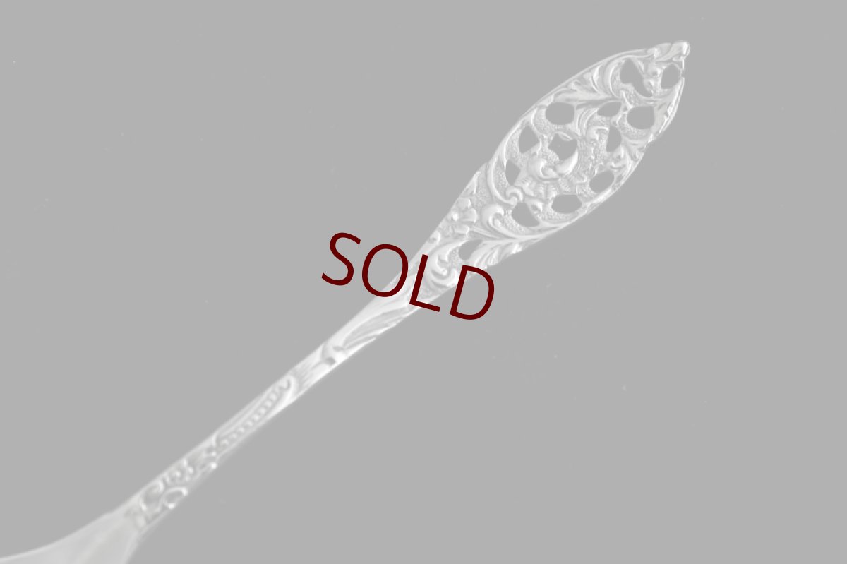 画像4: シルバープレート製　北欧　透かし細工　スプーン　５本セット (4)