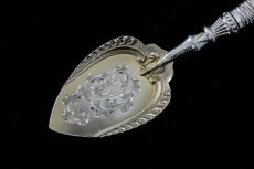 画像9: 純銀製（925）　白蝶貝ハンドル　ジャムスプーン、バターナイフ、トーストフォークセット (9)