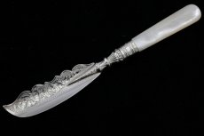 画像3: 純銀製（925）　白蝶貝ハンドル　ジャムスプーン、バターナイフ、トーストフォークセット (3)