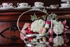 画像4: シルバープレート製 1930年前後 フリルの縁飾りが素敵な ジャムディッシュ (4)