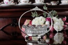 画像8: シルバープレート製 1930年前後 フリルの縁飾りが素敵な ジャムディッシュ (8)