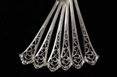 画像3: 純銀製（925）1899年　繊細な透かし細工が美しいティースプーン6本セット (3)