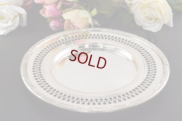 画像3: シルバープレート製　ヴィクトリアン　お花のガーランド彫刻　ハンドカットクリスタルグラス　バターディッシュ