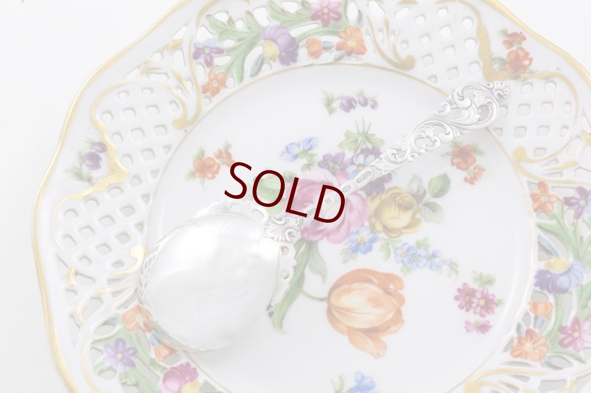 画像4: 純銀製（830）　ロココ調透かし細工ハンドル　透かし縁飾り　ジャムスプーン (4)