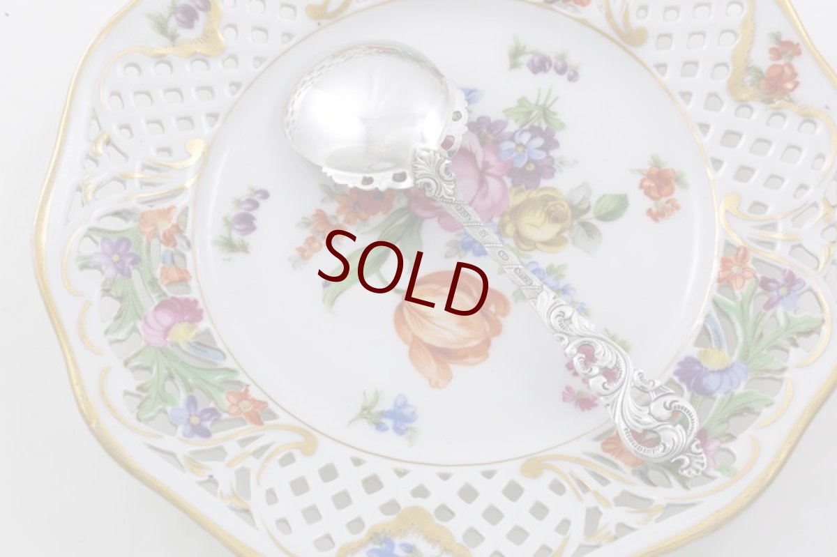 画像5: 純銀製（830）　ロココ調透かし細工ハンドル　透かし縁飾り　ジャムスプーン (5)