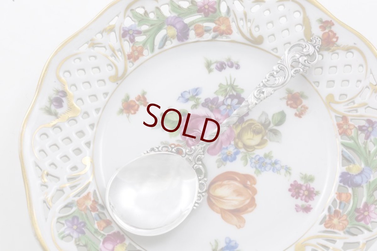 画像3: 純銀製（830）　ロココ調透かし細工ハンドル　透かし縁飾り　ジャムスプーン (3)