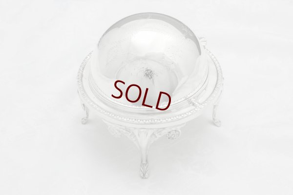 画像6: シルバープレート製　ヴィンテージ　ドーム型　バターディッシュ １