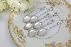 画像6: 純銀製（800）1900年前後　ロココ調透かし細工　ティースプーン6本セット (6)