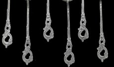 画像4: 純銀製（800）1900年前後　ロココ調透かし細工　ティースプーン6本セット (4)