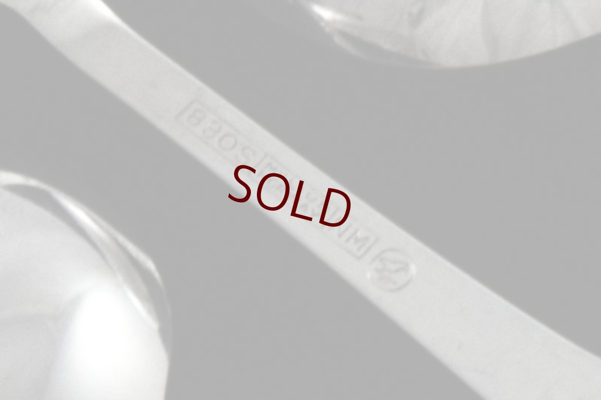 画像3: 純銀製（830）　ヴィンテージ　ロココ調透かし細工ハンドル　ティスプーン　４本セット (3)