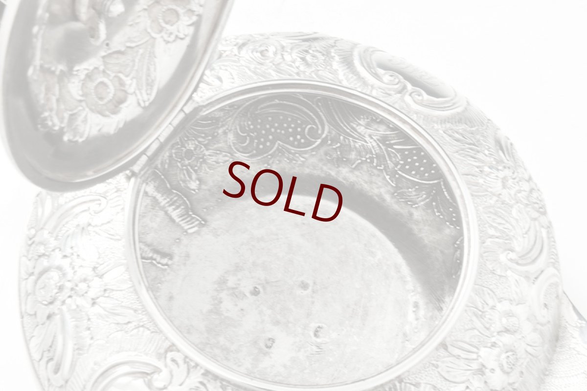 画像11: 純銀製（925）ジョージアン　1823年バーナード制作、お花のチェイシング　手作り　ティーポット (11)