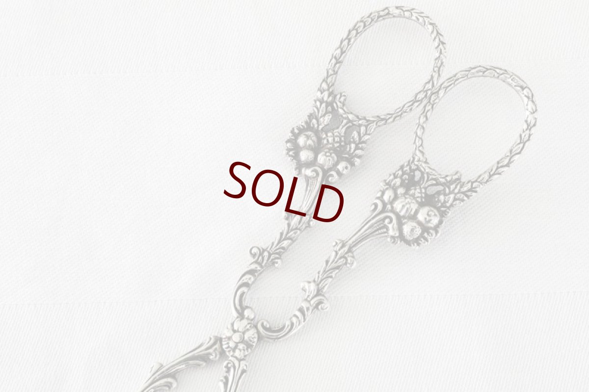 画像6:  純銀製（835）　ドイツ　ロココ薔薇の透かし細工　美装飾　ペイストリートング  (6)