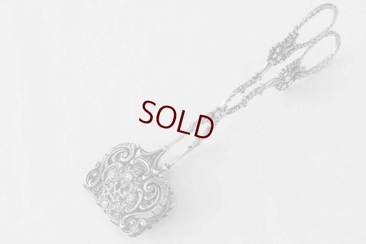 画像3:  純銀製（835）　ドイツ　ロココ薔薇の透かし細工　美装飾　ペイストリートング  (3)