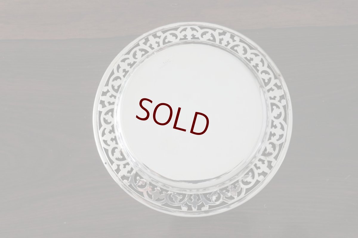 画像4: シルバープレート製　1930年代　透かし細工　二段　アフタヌーンティー用　ケーキスタンド  (4)