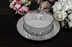 画像10: シルバープレート製　1900年前後　美装飾　ハンドカットクリスタルグラス　バターディッシュ (10)