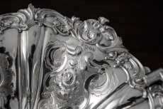 画像3: シルバープレート　ヴィクトリア時代　ヴィクトリアンロココ　ロカイユ装飾ボーダー　ケーキバスケット (3)