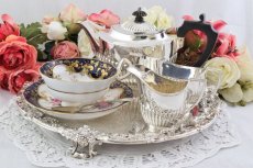 画像8: シルバープレート製　ヴィクトリア時代中期　手作り鋳金細工透かしボーダー、ハンドエングレービング　特級　サルヴァ (8)