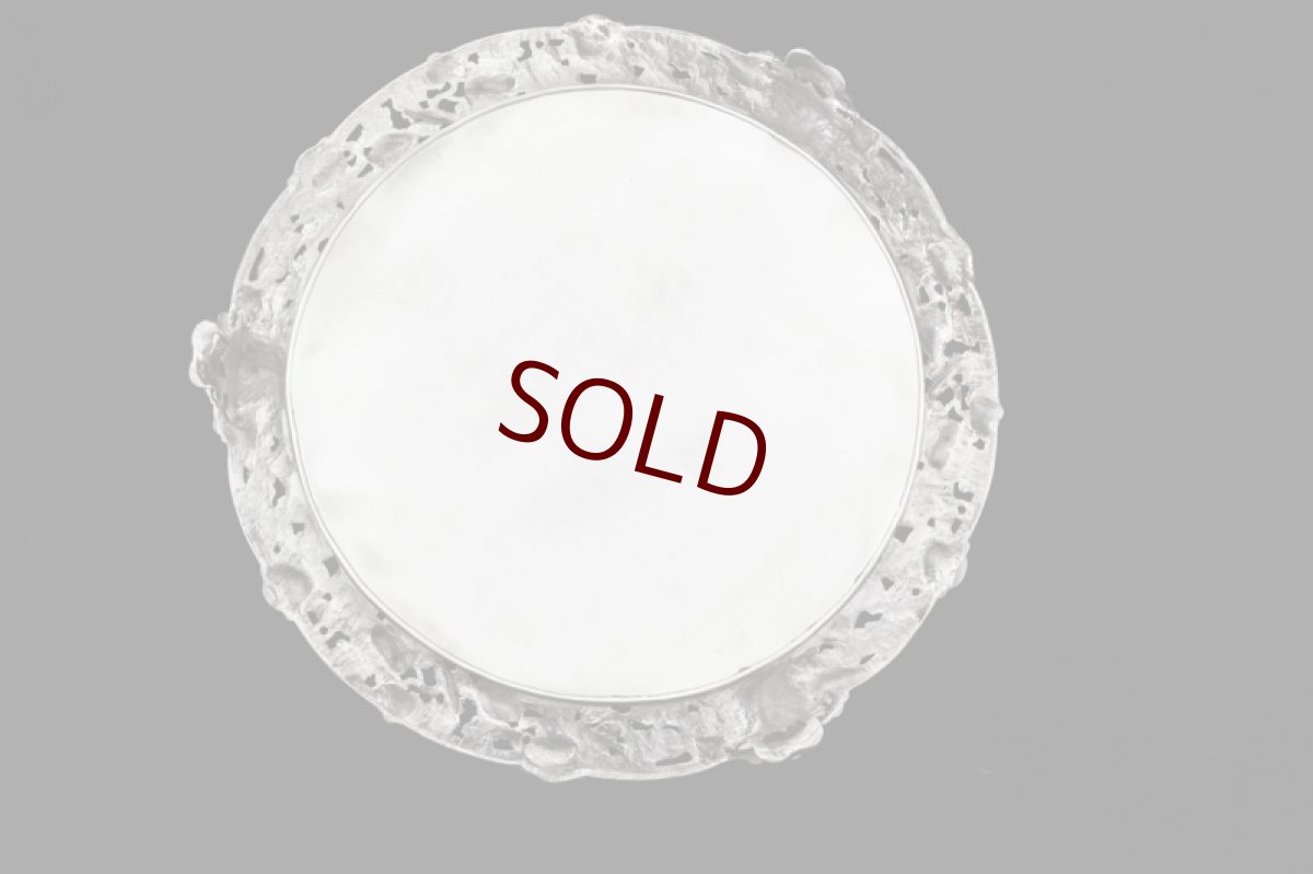 画像5: シルバープレート製　ヴィクトリア時代中期　手作り鋳金細工透かしボーダー、ハンドエングレービング　特級　サルヴァ (5)