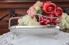 画像4: シルバープレート　ビンテージ　一番人気！　手彫り装飾　ビスケットトレイ  (4)