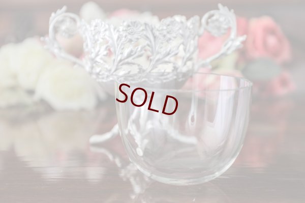 画像5: シルバープレート　アールヌーボー　お花のシュガーバスケット 