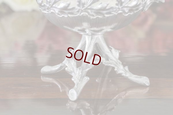 画像4: シルバープレート　アールヌーボー　お花のシュガーバスケット 