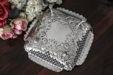 画像5: シルバープレート　1900年ごろ　スクロールと透かし細工のケーキバスケット １ (5)