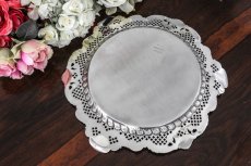 画像4: シルバープレート　ヴィクトリア時代中期　手作り鋳金細工透かしボーダー　ハンドエングレービング　サルヴァ (4)