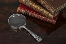 画像1: 純銀製（９２５）1902年　マグニファイング グラス　手持ちルーペ　虫眼鏡 (1)