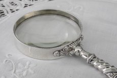 画像3: 純銀製（９２５）1902年　マグニファイング グラス　手持ちルーペ　虫眼鏡 (3)