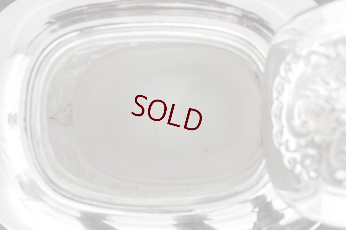 画像12: シルバープレート　1900年前後　ヴィクトリアンロココ　スクロールとお花の打ち出し　ティーコーヒー4点セット (12)