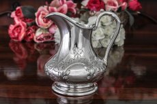 画像17: シルバープレート　ヴィクトリアン　お花の摘み、樹葉の彫刻が華麗な ティーコーヒー4点セット  (17)