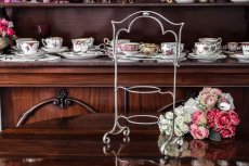 画像6: シルバープレート　1920－30年代　透かし細工　三段　アフタヌーンティー用　ケーキスタンド  (6)