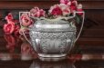 画像9: シルバープレート　ヴィクトリア時代後期　フリルの縁取り　お花の彫刻　ティー3点セット