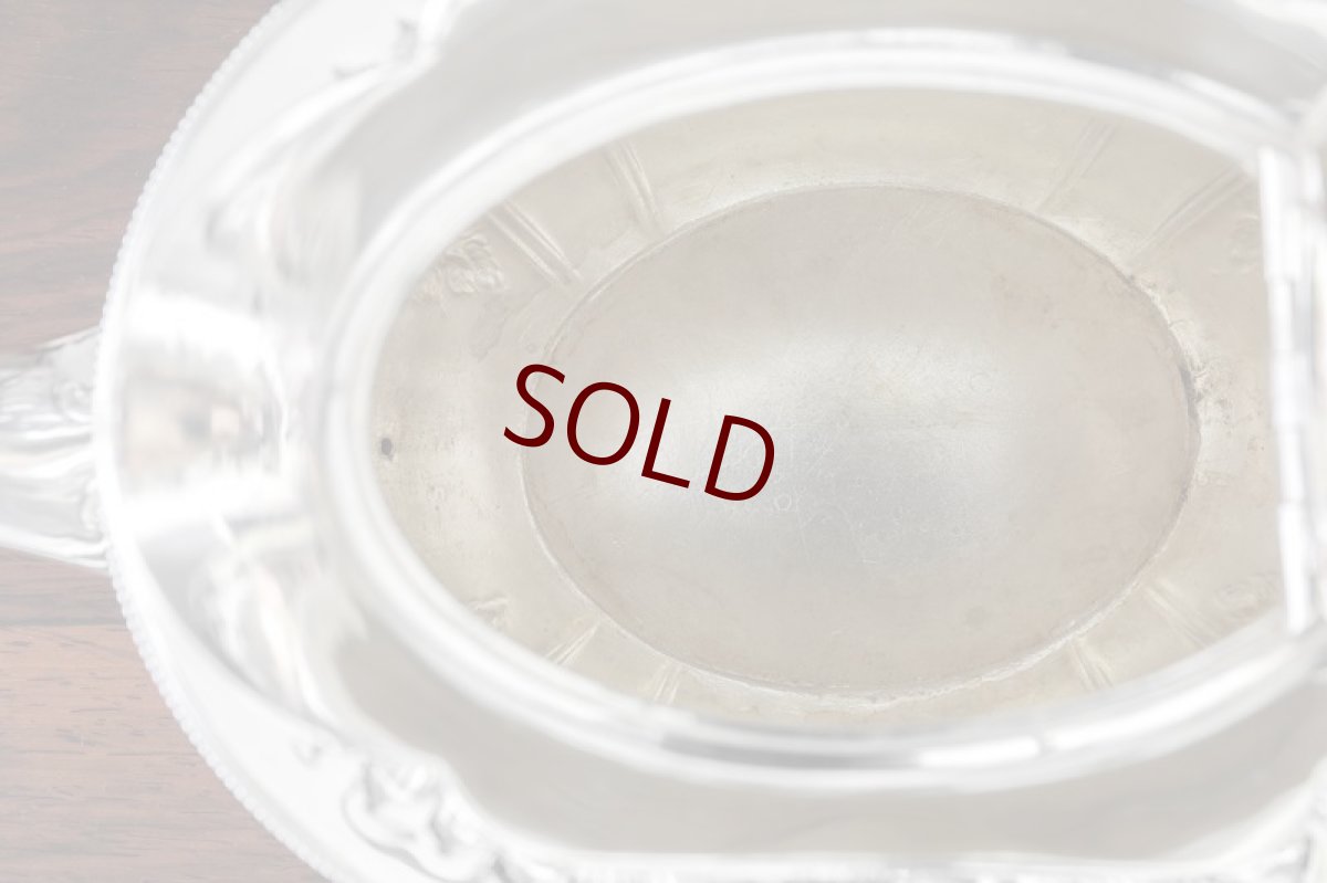 画像8: シルバープレート　ヴィクトリア時代後期　フリルの縁取り　お花の彫刻　ティー3点セット (8)