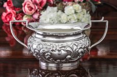 画像13: シルバープレート　1900年前後　ヴィクトリアンロココ　スクロールとお花の打ち出し　ティーコーヒー4点セット (13)