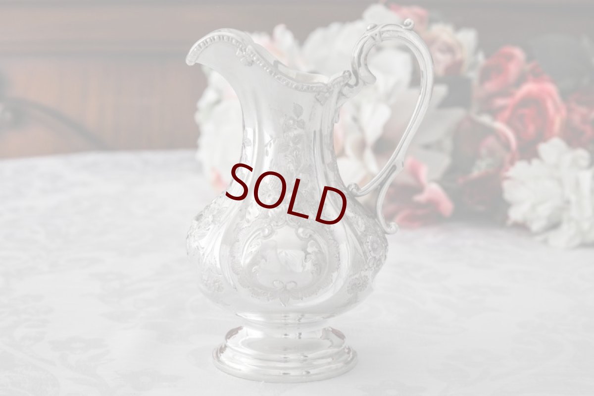 画像14: シルバープレート製　ヴィクトリア時代中期　お花と果物の手彫り彫刻　ティー＆コーヒー4点セット (14)