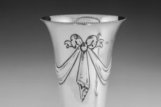 画像5: 純銀製（925）1907年　リボンガーランドの　花瓶　ペアセット (5)