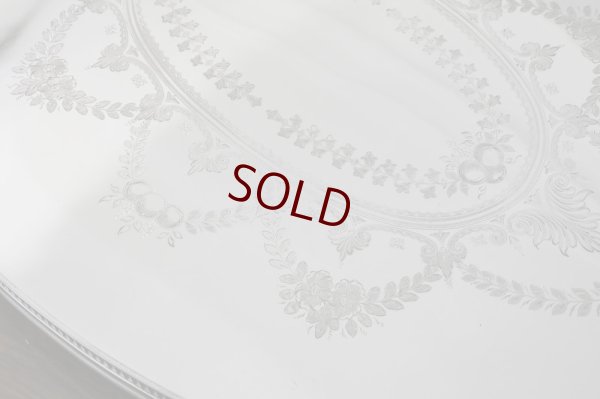 画像3: シルバープレート製　ヴィクトリア時代　手彫りエングレービング　大型ギャラリートレイ