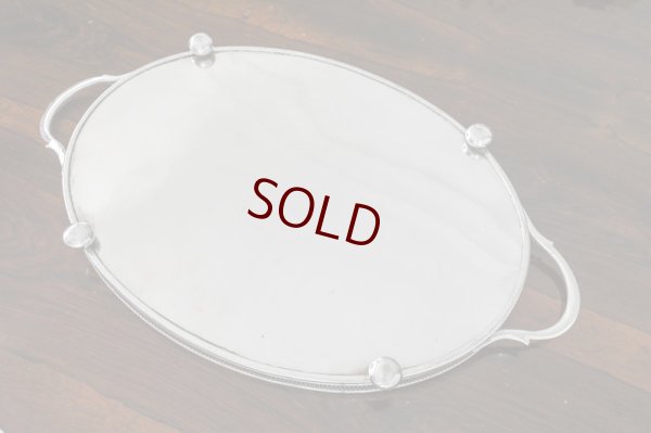 画像7: シルバープレート製　ヴィクトリア時代　手彫りエングレービング　大型ギャラリートレイ