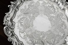 画像3: 純銀製（925）1902年 Walker & Hall 手彫りエングレービング　大きめサルヴァ (3)